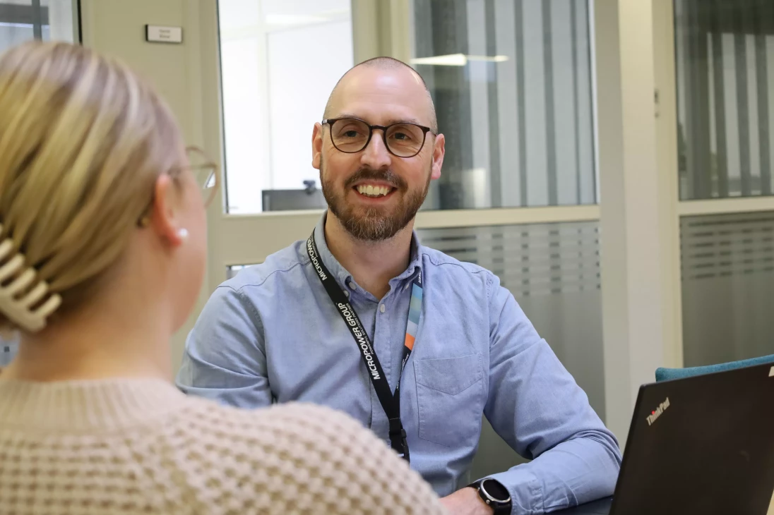 Sven Olsson, projektledare för Micropower Groups nya batteri- och laddarfabrik