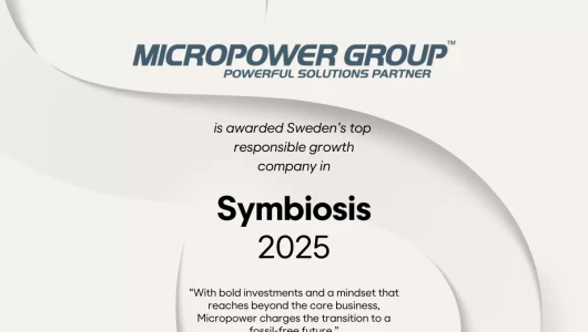 Micropower Group tilldelas Symbiosis 2025 – Sveriges mest ansvarsfulla tillväxtbolag
