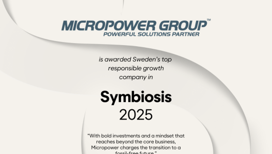 Micropower Group tilldelas Symbiosis 2025 – Sveriges mest ansvarsfulla tillväxtbolag