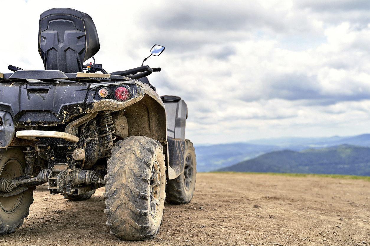 An electric quad bike.