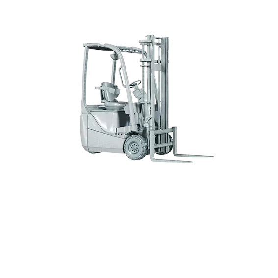 A graphic image of an electric forklift.