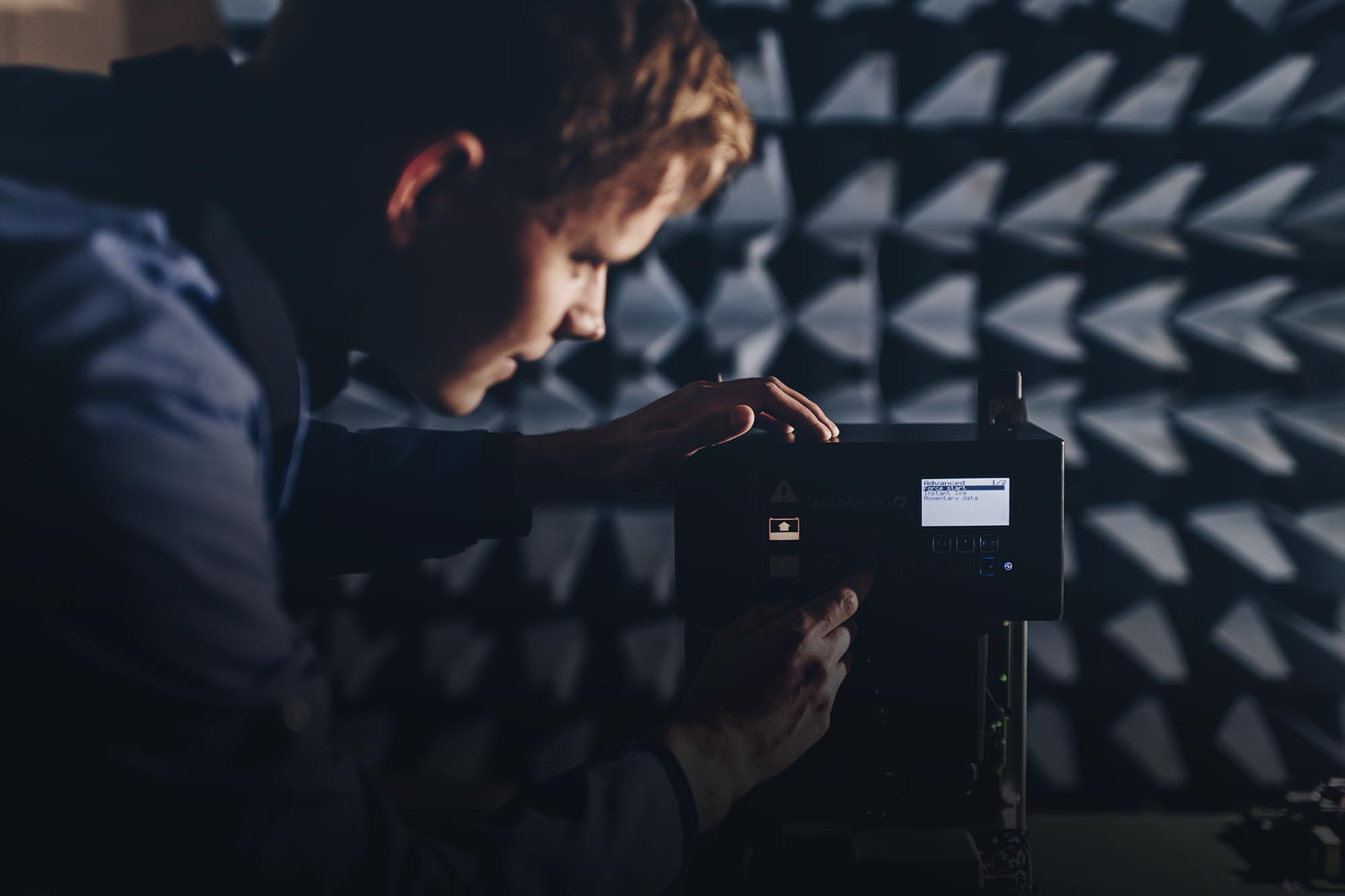 A swedish man manufacturing a battery charger from the battery manufacturer Micropower.